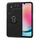 For Samsung Galaxy A24 4G Metal Ring Holder TPU Phone Case(Black) - 1