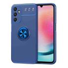 For Samsung Galaxy A24 4G Metal Ring Holder TPU Phone Case(Blue) - 1