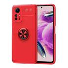 For Xiaomi Redmi Note 12S Metal Ring Holder TPU Phone Case(Red) - 1