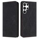 For Samsung Galaxy S23 Ultra 5G Ethnic Embossed Adsorption Leather Phone Case(Black) - 1