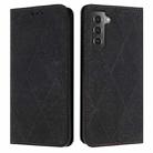 For Samsung Galaxy S22 5G Ethnic Embossed Adsorption Leather Phone Case(Black) - 1