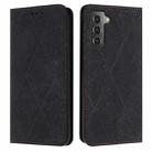 For Samsung Galaxy S21 5G Ethnic Embossed Adsorption Leather Phone Case(Black) - 1