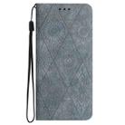 For Samsung Galaxy S21+ 5G Ethnic Embossed Adsorption Leather Phone Case(Grey) - 2