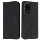 For Samsung Galaxy S20 Ultra Ethnic Embossed Adsorption Leather Phone Case(Black) - 1