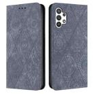 For Samsung Galaxy A32 5G Ethnic Embossed Adsorption Leather Phone Case(Grey) - 1