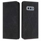 For Samsung Galaxy S10e Ethnic Embossed Adsorption Leather Phone Case(Black) - 1
