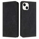 For iPhone 14 Ethnic Embossed Adsorption Leather Phone Case(Black) - 1