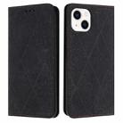 For iPhone 14 Plus Ethnic Embossed Adsorption Leather Phone Case(Black) - 1