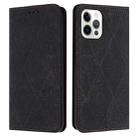 For iPhone 14 Pro Ethnic Embossed Adsorption Leather Phone Case(Black) - 1