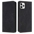For iPhone 11 Pro Ethnic Embossed Adsorption Leather Phone Case(Black) - 1
