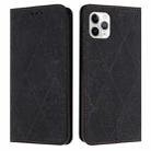 For iPhone 11 Pro Max Ethnic Embossed Adsorption Leather Phone Case(Black) - 1