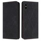 For iPhone XS Max Ethnic Embossed Adsorption Leather Phone Case(Black) - 1