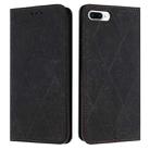 For iPhone 7 Plus / 8 Plus Ethnic Embossed Adsorption Leather Phone Case(Black) - 1