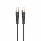 TOTU CB-2 Series USB-C / Type-C to 8 Pin Aluminum Alloy Skin Feel Data Cable, Length:1m(Black) - 1