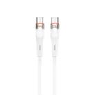 TOTU CB-2 Series USB-C / Type-C to USB-C / Type-C Aluminum Alloy Skin Feel Data Cable, Length:1m(White) - 1