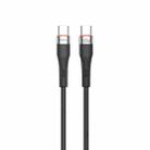 TOTU CB-2 Series USB-C / Type-C to USB-C / Type-C Aluminum Alloy Skin Feel Data Cable, Length:1m(Black) - 1