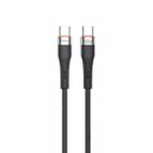 TOTU CB-2 Series USB-C / Type-C to USB-C / Type-C Aluminum Alloy Skin Feel Data Cable, Length:2m(Black) - 1