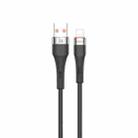 TOTU CB-2 Series USB to 8 Pin Aluminum Alloy Skin Feel Data Cable, Length:1m(Black) - 1