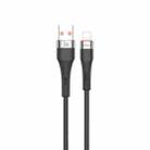 TOTU CB-2 Series USB to 8 Pin Aluminum Alloy Skin Feel Data Cable, Length:2m(Black) - 1