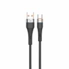 TOTU CB-2 Series USB to Type-C Aluminum Alloy Skin Feel Data Cable, Length:1m(Black) - 1