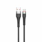 TOTU CB-2 Series USB to Micro USB Aluminum Alloy Skin Feel Data Cable, Length:2m(Black) - 1