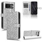 For Google Pixel 8 Honeycomb Dot Texture Leather Phone Case(Silver) - 1