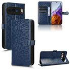 For Google Pixel 9 Pro Honeycomb Dot Texture Leather Phone Case(Blue) - 1