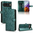 For Google Pixel 9 Honeycomb Dot Texture Leather Phone Case(Green) - 1