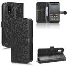 For Sharp Aquos Wish 3 Honeycomb Dot Texture Leather Phone Case(Black) - 1