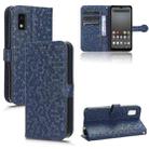 For Sharp Aquos Wish 3 Honeycomb Dot Texture Leather Phone Case(Blue) - 1