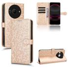 For Sharp Aquos R8 Pro Honeycomb Dot Texture Leather Phone Case(Gold) - 1