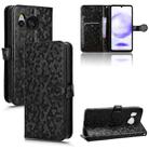 For Sharp Aquos Sense8 Honeycomb Dot Texture Leather Phone Case(Black) - 1