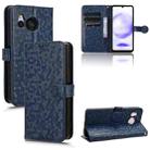 For Sharp Aquos Sense8 Honeycomb Dot Texture Leather Phone Case(Blue) - 1