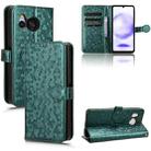 For Sharp Aquos Sense8 Honeycomb Dot Texture Leather Phone Case(Green) - 1