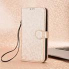 For Sharp Aquos R9 Honeycomb Dot Texture Leather Phone Case(Gold) - 2