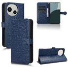 For Sharp Aquos R9 Honeycomb Dot Texture Leather Phone Case(Blue) - 1