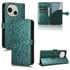 For Sharp Aquos R9 Honeycomb Dot Texture Leather Phone Case(Green) - 1