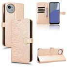 For Sharp Aquos Wish 4 Honeycomb Dot Texture Leather Phone Case(Gold) - 1