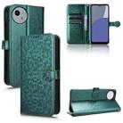 For Sharp Aquos Wish 4 Honeycomb Dot Texture Leather Phone Case(Green) - 1