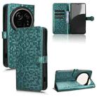 For Sharp Aquos R9 Pro SH-54E Honeycomb Dot Texture Leather Phone Case(Green) - 1