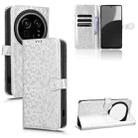 For Sharp Aquos R9 Pro SH-54E Honeycomb Dot Texture Leather Phone Case(Silver) - 1