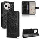 For Sharp Aquos R10 Honeycomb Dot Texture Leather Phone Case(Black) - 1