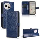 For Sharp Aquos R10 Honeycomb Dot Texture Leather Phone Case(Blue) - 1