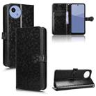 For Sharp Aquos wish5 Honeycomb Dot Texture Leather Phone Case(Black) - 1