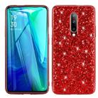 For OnePlus 8 Glitter Powder Shockproof TPU Protective Case(Red) - 1