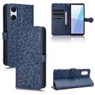 For Sony Xperia 10 VI Honeycomb Dot Texture Leather Phone Case(Blue) - 1