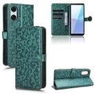 For Sony Xperia 10 VI Honeycomb Dot Texture Leather Phone Case(Green) - 1