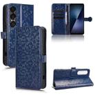 For Sony Xperia 1 VII Honeycomb Dot Texture Leather Phone Case(Blue) - 1