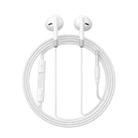 JOYROOM JR-EW01 3.5mm Half In-Ear Wired Earphone, Length: 1.2m(White) - 1