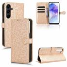 For Samsung Galaxy A55 5G Honeycomb Dot Texture Leather Phone Case(Gold) - 1